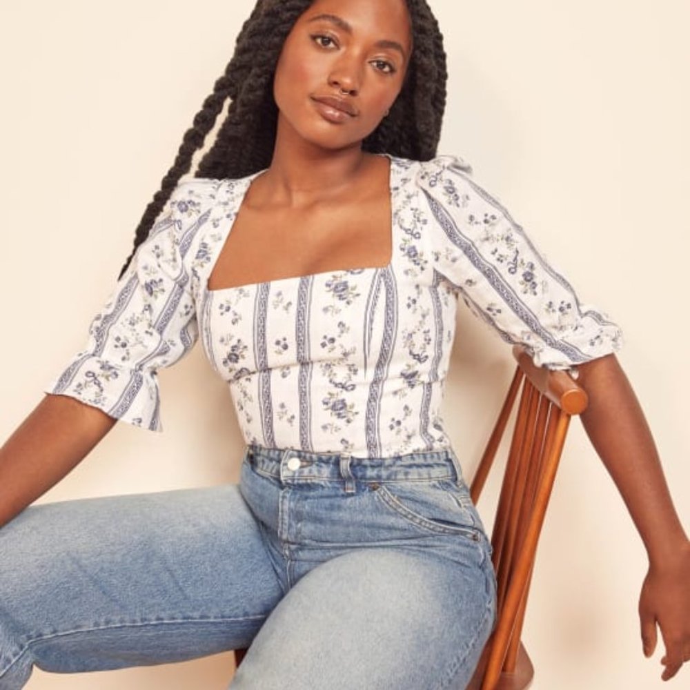 Reformation Flower Top- Never Worn